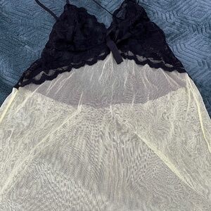 Neon green baby doll lingerie small